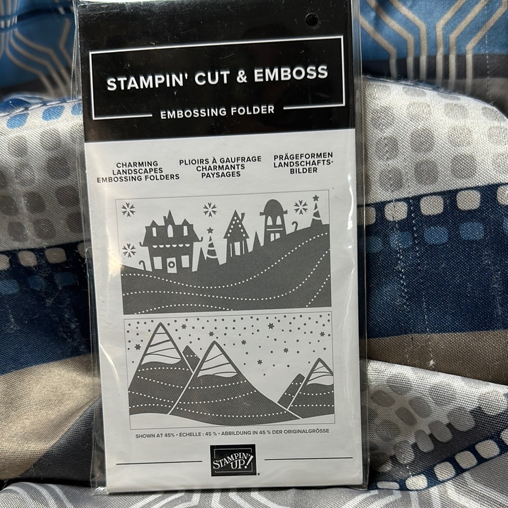 Stampin' Up! Charming Landscapes Embossing Folder - Black and White